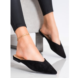 Seastar Pantuflas Spitz Suede negro 2 Seastar Pantuflas Spitz Suede negro 2