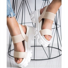 Seastar Sandalias beige en la plataforma de moda blanco 2