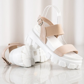 Seastar Sandalias beige en la plataforma de moda blanco 1