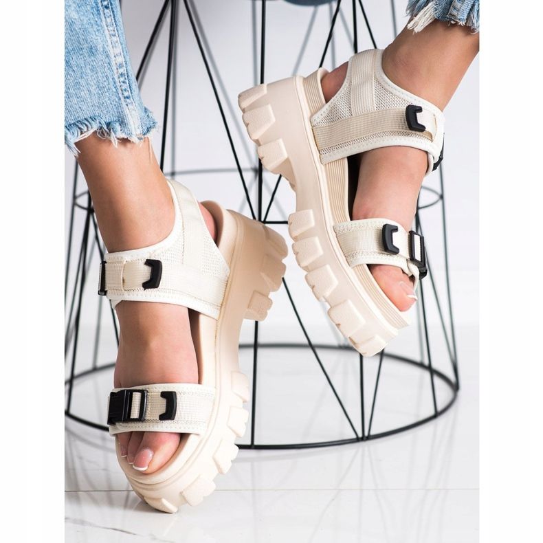 Seastar Sandalias En La Plataforma Con Hebillas beige 1 Seastar Sandalias En La Plataforma Con Hebillas beige 1