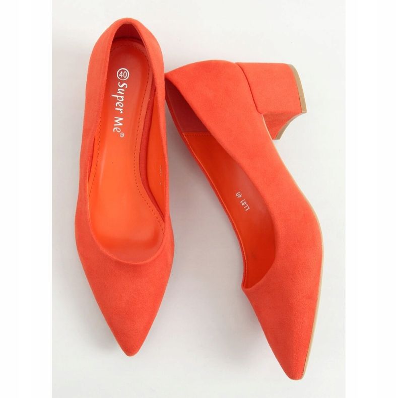Salón tacones bajos naranja LL81 Naranja 1
