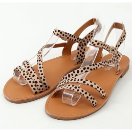Sandalias de mujer con lunares BH1651-SD Beige 1