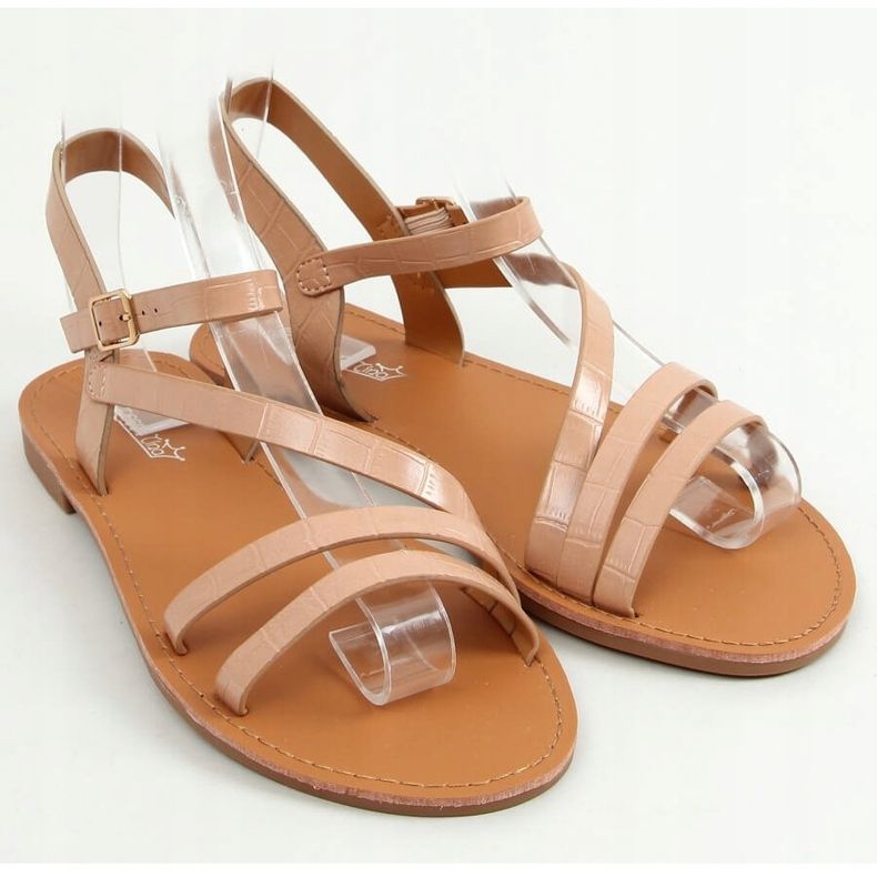 Sandalias de mujer beige y rosa BH1651-SD Nude 1