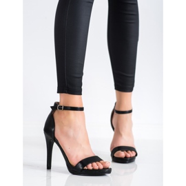 Renda Sandalias clásicas de tacón alto negro 2