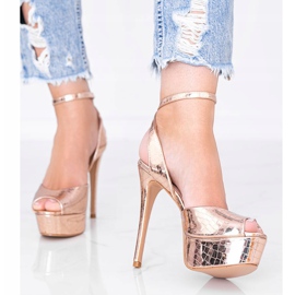 Sandalias rosa de tacón alto Megi 1