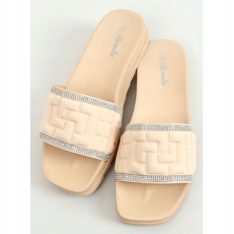 Zapatillas de mujer beige 35-211 Beige 1