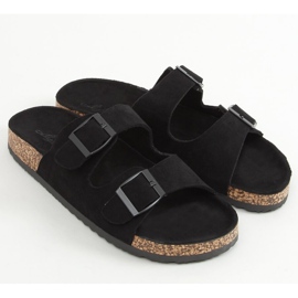 Pantuflas de corcho negro MS10005 Negro 1 Pantuflas de corcho negro MS10005 Negro 1