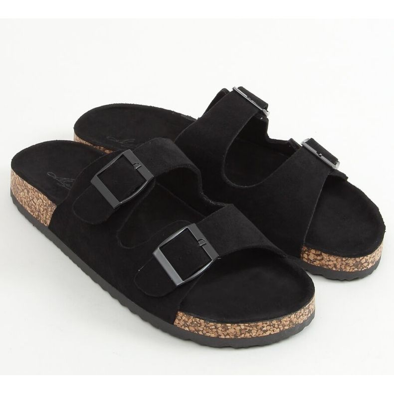 Pantuflas de corcho negro MS10005 Negro 1 Pantuflas de corcho negro MS10005 Negro 1