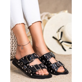 Seastar Zapatillas de moda con cristales negro 3