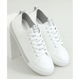 Zapatillas de mujer blancas y grises LR2189 BLANCO / GRIS 1