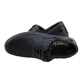 Polbut Zapatos de hombre, mocasines calados J69L azul marino 6