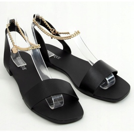 Sandalias negras con cadena HY23-11 Negro 1