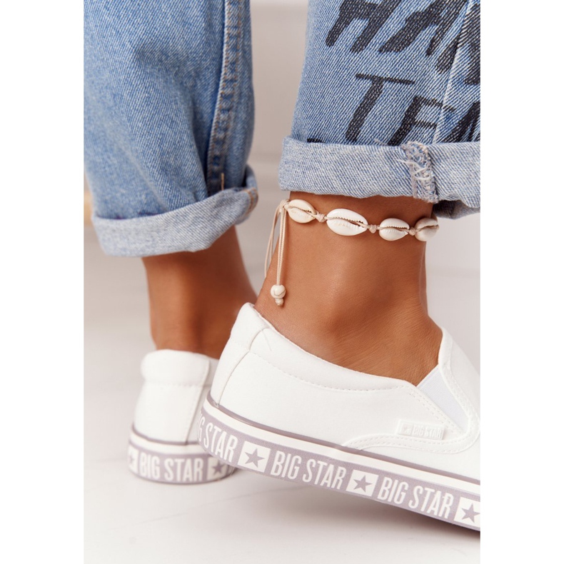 Zapatillas de mujer Slip-on Big Star HH274007 Blanco 3