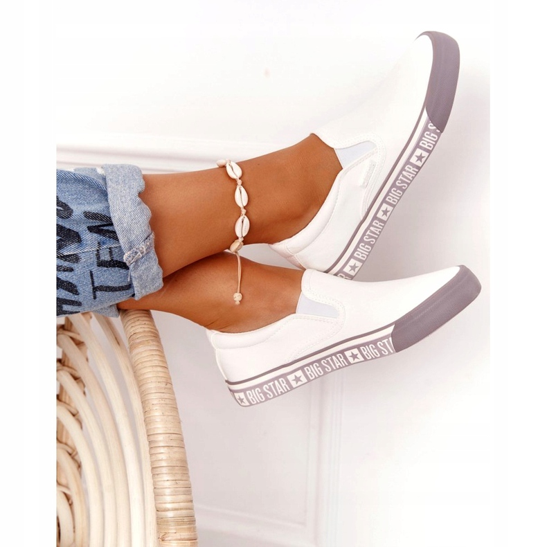 Zapatillas de mujer Slip-on Big Star HH274007 Blanco 1