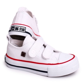 Zapatillas bajas para niños con velcro Big Star HH374095 Blanco 10