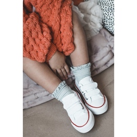 Zapatillas bajas para niños con velcro Big Star HH374095 Blanco 9