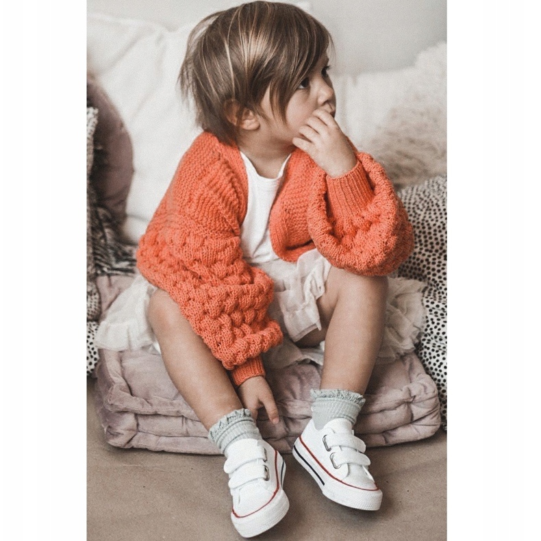 Zapatillas bajas para niños con velcro Big Star HH374095 Blanco 2