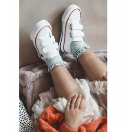 Zapatillas bajas para niños con velcro Big Star HH374095 Blanco 1