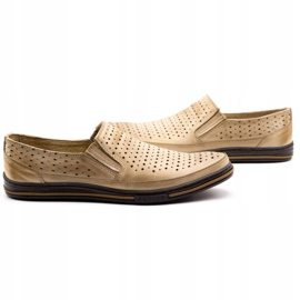 Polbut Zapatos calados para hombre 2107P, beige 4