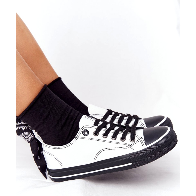 Zapatillas Mujer Piel Big Star HH274147 Blanco y Negro 3