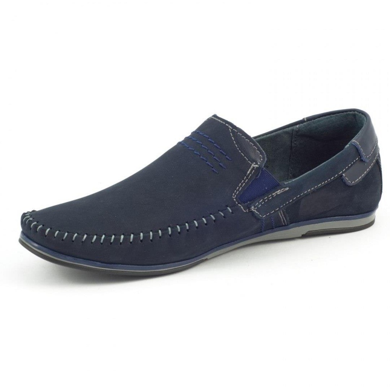 KOMODO Mocasines hombre piel 876 azul marino 1