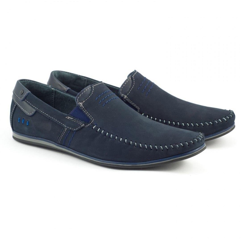 KOMODO Mocasines hombre piel 876 azul marino 2