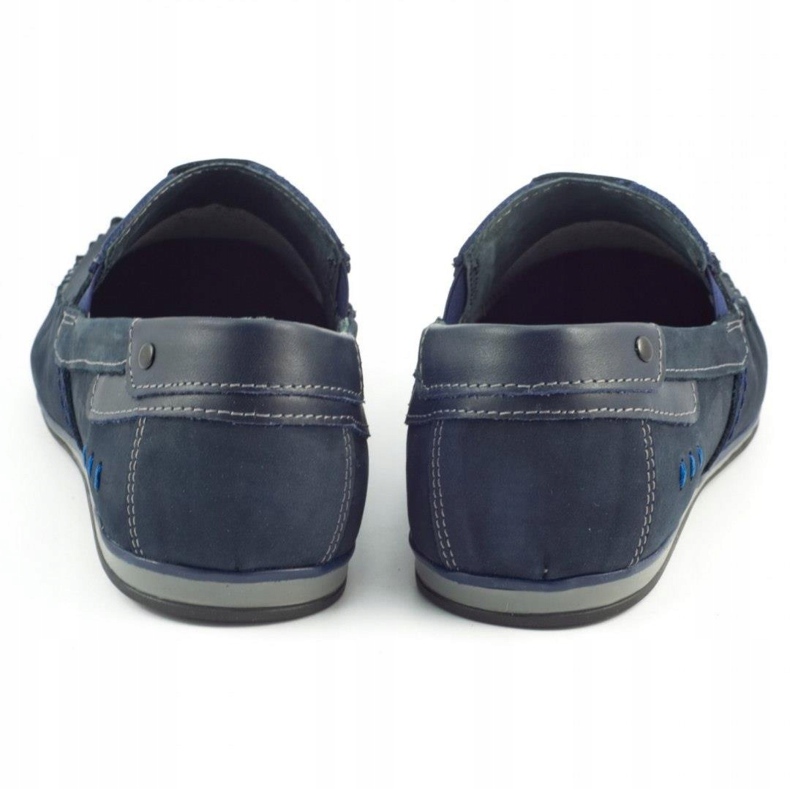 KOMODO Mocasines hombre piel 876 azul marino 3