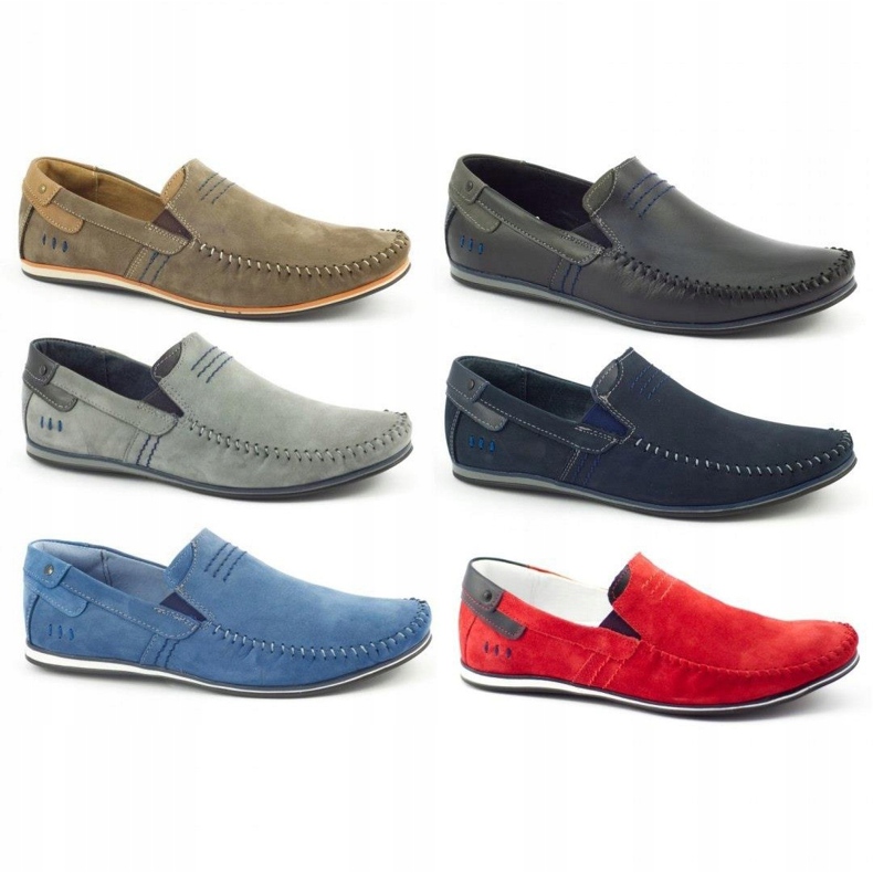 KOMODO Mocasines hombre piel 876 azul marino 4