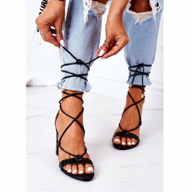 PS1 Sandalias atadas en una barra de pasarela negra negro 2 PS1 Sandalias atadas en una barra de pasarela negra negro 2