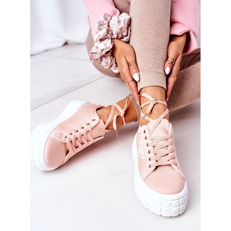 Zapatillas de mujer en la plataforma rosa Big City Life rosado 1