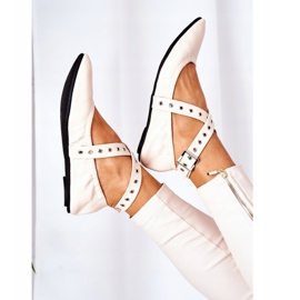 Bailarinas Plegables Piel Lu Boo Beige 1 Bailarinas Plegables Piel Lu Boo Beige 1