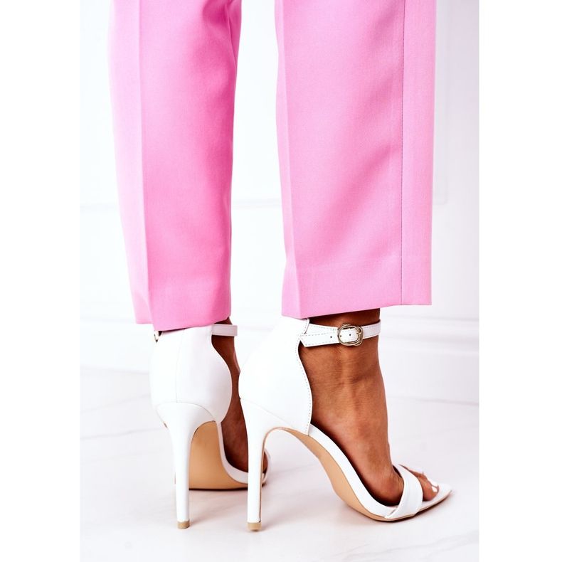 Sandalias Elegantes En Un Tacón Alto Lu Boo Blanco 2 Sandalias Elegantes En Un Tacón Alto Lu Boo Blanco 2