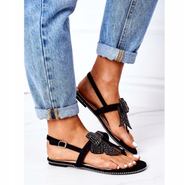 Sandalias Japonesas Con Lazo Lu Boo Negra negro 3
