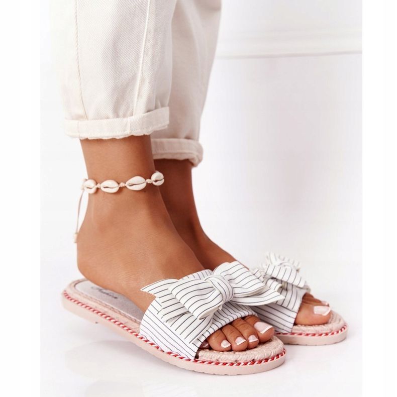 PS1 Pantuflas de Goma con Lazo Gabriell Blanco 2