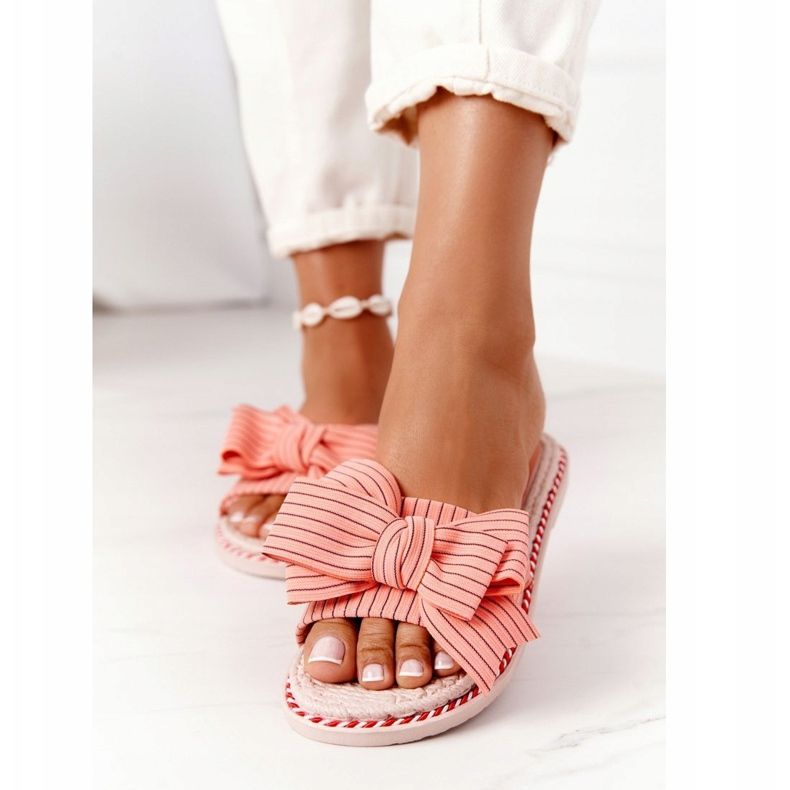 PS1 Pantuflas de Goma con Lazo Gabriell Rosa rosado 2