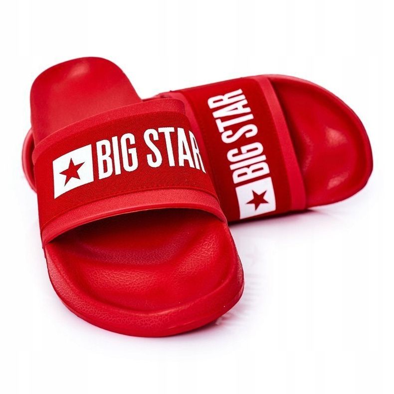 Pantuflas rojas Big Star HH174832 para hombre rojo 1