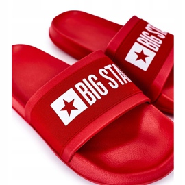 Pantuflas rojas Big Star HH174832 para hombre rojo 3
