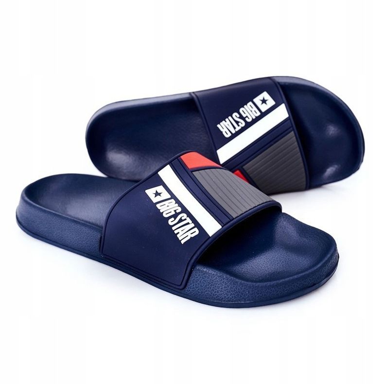 Zapatillas de hombre Big Star HH174837 azul marino 2