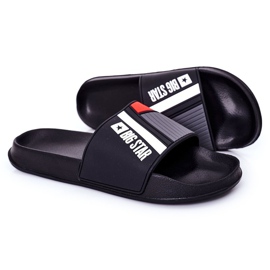 Pantuflas negras Big Star HH174836 para hombre negro 1