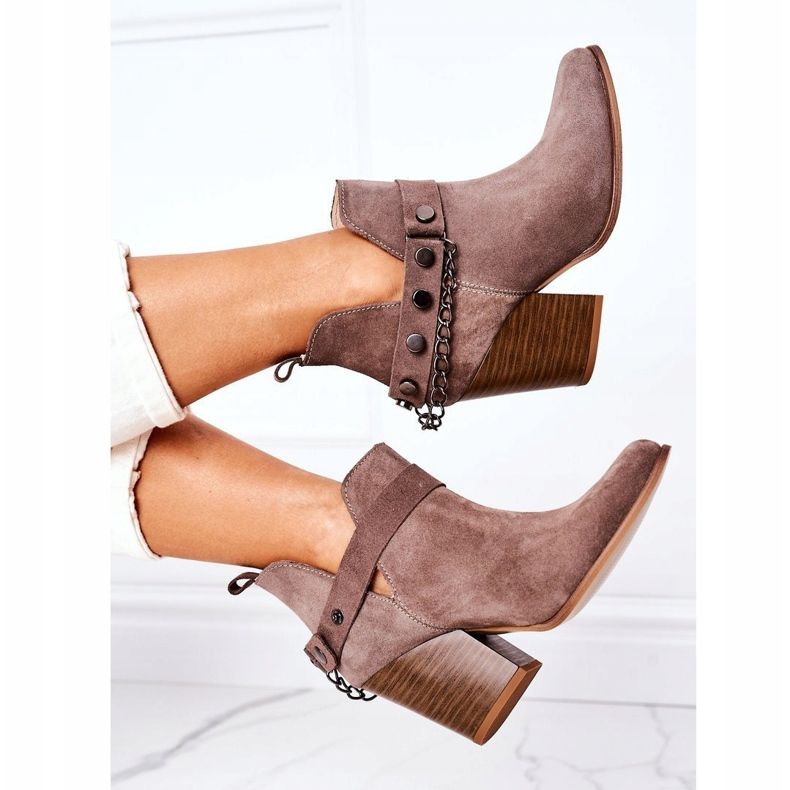 Botas de terciopelo en una barra Lewski Shoes 2880 Brown marrón 1