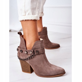 Botas de terciopelo en una barra Lewski Shoes 2880 Brown marrón 6