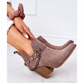 Botas de terciopelo en una barra Lewski Shoes 2880 Brown marrón 3