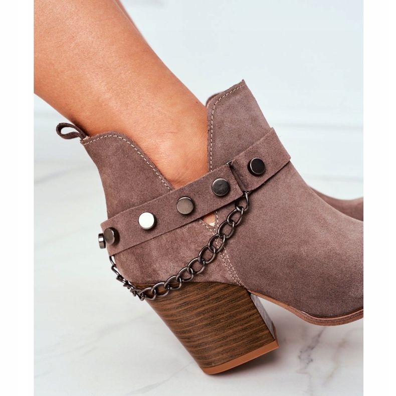 Botas de terciopelo en una barra Lewski Shoes 2880 Brown marrón 2