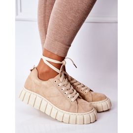 Zapatillas de gamuza en el beige lo que sea 4