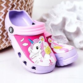 Pantuflas Niños Espuma Crocs Violet Pink Oscar violeta rosado 2 Pantuflas Niños Espuma Crocs Violet Pink Oscar violeta rosado 2