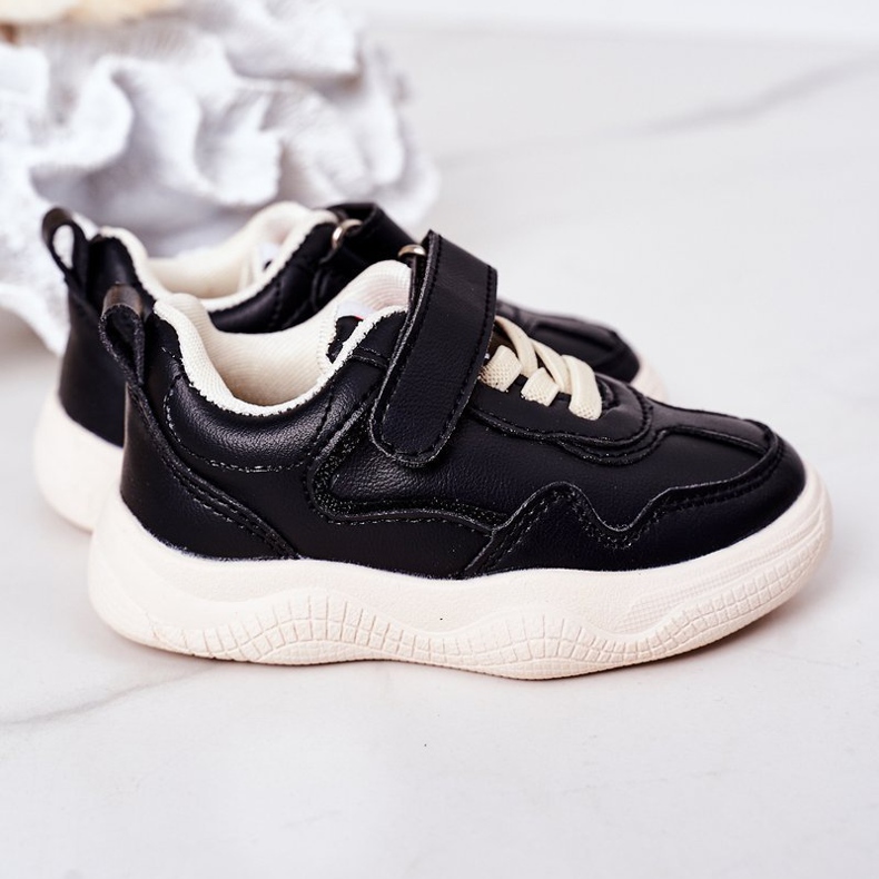 Apawwa Zapatillas deportivas para niños Zapatillas Black Runner negro 1