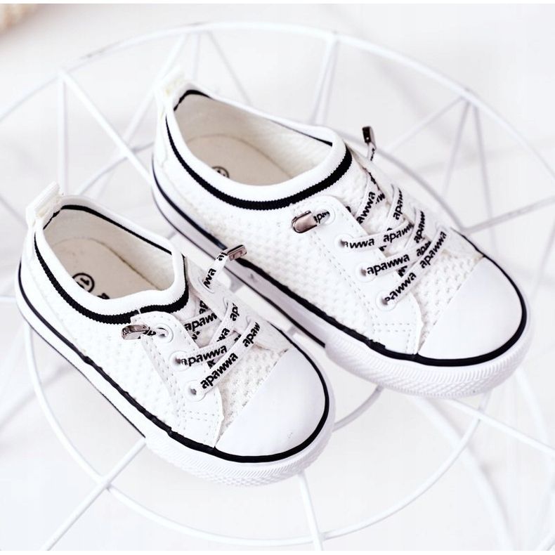Apawwa Zapatos deportivos blancos Kids Club para niños 1