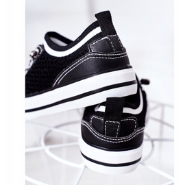 Apawwa Zapatos deportivos negros Airy Kids Club para niños 4