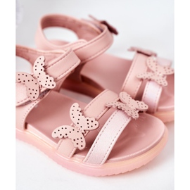 Apawwa Sandalias Infantiles Con Velcro Mariposa Rosa Malvika 1