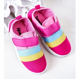 Apawwa Deportivas Infantiles Con Velcro Fucsia Marta rosado multicolor 4